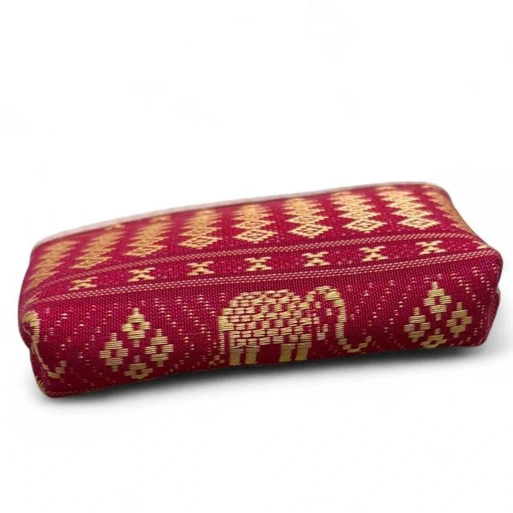 Boho Ethnic Coin Purse Mini Traditional Geometric Elephant Southeast Asian Thai